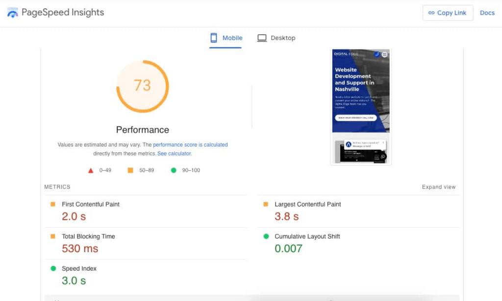 Page Speed Insights